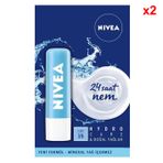 Nivea Lip Hydro Care SPF15 Dudak Bakım Kremi 4.8gr x2 (2 X DRMJT3897)