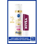 Nivea LUMINOUS630 Güneş Korumalı Leke Karşıtı Gündüz Yüz Kremi 40ML, Böğürtlen Renkli Dudak Bakım Kremi