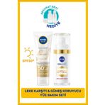 Nivea Luminous630 Güneş Koruyucu Yüz Kremi 40ml, Leke Karşıtı Cilt Bakım Serumu 30ml, Seyahat Seti Hediye