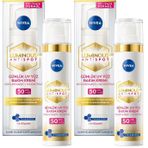 NIVEA Luminous630 Leke Karşıtı Gündüz Bakım Kremi 40ml, SPF50 Yüksek Güneş Koruyucu, Hyaluronik Asit, E vitamini, Hassas Cilt, Yüz Güneş Koruyucu, Koyu Leke, Güneş Lekesi Karşıtı (2 paketi)