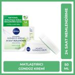 Nivea Matlaştırıcı Gündüz Yüz Bakım Kremi 50ML, 24 Saat Yoğun Nemlendirici, Karma Ciltler, Aloe Vera - 50 ml