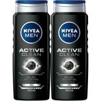 Nivea Men Active Clean 2x500 ml Duş Jeli