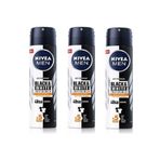 Nivea Men Anti-Perspirant Black & White Invisible Guclu Etki 48H Erkek Deodorant X 3 Adet