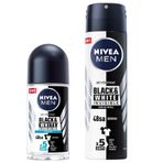 Nivea Men Black White Invisible Fresh 50 ml Erkek Roll On Deodorant ve Black White Invisible Origina 150 ml Erkek Sprey Deodorant
