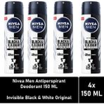 Nivea Men Black White İnvisible Original 4x150 ml Erkek Deodorant