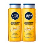 Nivea Men Boost Kahve Özlü 2x500 ml Duş Jeli