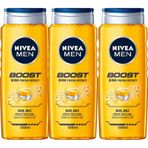 Nivea Men Boost Kahve Özlü 3x500 ml Duş Jeli