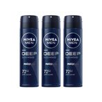 Nivea Men Deep Darkwood 3x150 ml Erkek Deodorant