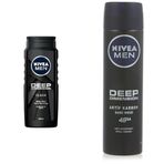 Nivea Men Deep Dimension 500 ML Duş Jeli ve Deep Dimension 150 ML Erkek Sprey Deodorant