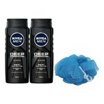 Nivea Men Deep Dimension Duş Jeli, Vücut,Yüz ve Saç Şampuanı 2x500ml