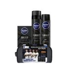 NIVEA Men Deep Dımensıon Erkek Bakım Seti Çanta Hediyeli