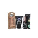 NIVEA Men Deep Dimension Yüz&sakal Temizleme Jeli 100 Ml + Sakal & Bıyık Serumu 10 Ml+nano Absol