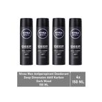 NIVEA Men Deodorant Deep Dimension Dark Wood 150 Ml - 4'Lü Paketi