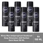 Nivea Men Deodorant Deep Dimension Dark Wood 150 ML - 6'lı Avantaj Paketi