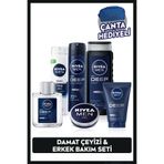 NIVEA MEN Erkek Çeyiz Seti, Duş Jeli, Tıraş Jeli, Losyon, Temizleme Jeli, Deodorant, Krem, Çanta Hediye