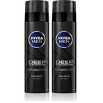 NIVEA MEN Erkek Deep Dimension Tıraş Köpüğü 200 ml, Kusursuz Tıraş,Aktif Karbon, Kaygan Tıraş Deneyimi (2 paketi)