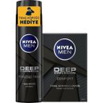 NIVEA MEN Erkek Deep Dimension Tıraş Seti, Tıraş Köpüğü 200ml ve Tıraş Sonrası Losyon 100ml, Kaygan Tıraş