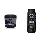 NIVEA Men Erkek El ve Vücut Bakım Kremi Deep Impact 400ml, Nemlendirici ve NIVEA Men Deep Dimension Duş Jeli 500 ml, 3'ü 1 Arada Komple Bakım, Vücut, Saç ve Yüz için, Çekici Koku