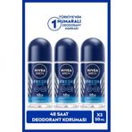 Nivea Men Erkek Fresh Active 48 Saat Deodorant Koruması 3x50 ml Roll-On Deodorant