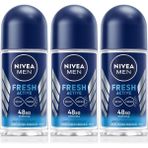 Nivea Men Erkek Fresh Active 48 Saat Deodorant Koruması 3x50 ml Roll-On Deodorant