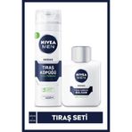 NIVEA MEN Erkek Hassas Ciltlere Özel Tıraş Bakım Seti, Tıraş Köpüğü 200ml ve Nemlendirici Balsam 100ml