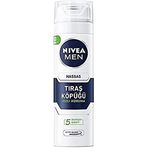 NIVEA MEN Erkek Hassas Tıraş Köpüğü 200 ml, Hassas Ciltlere Özel Hızlı Koruma, Yanma Karşıtı, Alkolsüz Formül