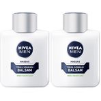 NIVEA MEN Erkek HassasTıraş Sonrası Balsam Hassas 100 ml,E Vitamini,ProVitamin B5,Alkolsüz Formül,Hassas Ciltler için Rahatlatıcı Tıraş Sonrası Bakım (2 paketi)