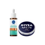Nivea Men Erkek Nemlendirici Creme 30ml Ve Derma Skin Clear Serum 30ml, Cilt Bakım Seti