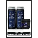 Nivea Men Erkek Nemlendirici El ve Vücut Kremi Deep Impact 400 ML + Duş Jeli Deep Dimension 2 x 500 ML