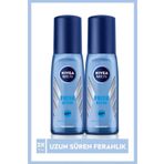Nıvea Men Erkek Pump Sprey Deodorant Fresh Active 75Ml, 48 Saat Ter Koruması, Uzun Süren Ferahlık, X2 Adet