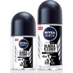 Nivea Men Erkek Roll-On Deodorant Black & White 50 ml ve Mini Roll-On Black & White 25 ml