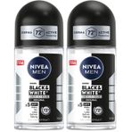 NIVEA MEN Erkek Roll On Deodorant Black & White Invisible Original 50 ml, 72 Saat Anti-Perspirant Ter Koruması 2li paket