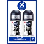 NIVEA MEN Erkek Roll-on Deodorant Black&White Invisible Original 25ml,72 Saat Anti-perspirant Ter Koruması