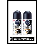NIVEA MEN Erkek Roll on Deodorant Black&White Invisible Original Ter ve Ter Kokusuna Karşı 48 Saat Anti-perspirant Koruma 50ml x2 Adet