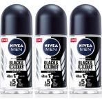 Nivea Men Erkek Roll-On Deodorant Black&white Original 50ML, 48 Saat Koruma, X3 Adet - 50 ml