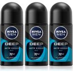 Nivea Men Erkek Roll-On Deodorant Deep Beat 50ML, 72 Saat Koruma, X3 Adet - 50 ml