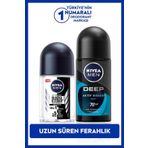 NIVEA MEN Erkek Roll-on Deodorant Deep Beat 50ml ve Mini Roll-on Black&White Original 25ml