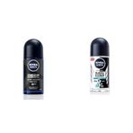 NIVEA Men Erkek Roll On Deodorant Deep Dimension 50 ml X2 + NIVEA Men Erkek Roll On Deodorant Black&White Invisible Fresh 50 ml