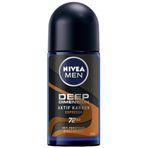 NIVEA MEN Erkek Roll-on Deodorant Deep Dimension Espresso 50ml, 72 Saat Anti-perspirant Ter Koruması