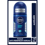 NIVEA MEN Erkek Roll-on Deodorant Dry Fresh 50ml, 72 Saat Anti-perspirant Ter Koruması, Alkolsüz