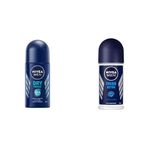 NIVEA Men Erkek Roll On Deodorant Dry Fresh 72 Saat Koruma, Ekstra Kuruluk, 50 ml + NIVEA Men Erkek Roll On Deodorant Fresh Active 50 ml, Ter ve Ter Kokusuna Karşı 48 Saat Deodorant Koruması X2