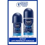 NIVEA MEN Erkek Roll-on Deodorant Fresh Active 50ml ve Mini Roll-on Fresh Active 25ml