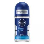 Nıvea Men Erkek Roll-On Deodorant Fresh Active 72 Saat Anti-Perspirant Koruma 50Ml 3 Adet