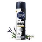 NIVEA MEN Erkek Sprey Deodorant Black&White Invisible Epic Night 150 ml,72 Saat Terleme Karşıtı,Kumaş Koruması,Alkolsüz