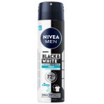 Nıvea Men Erkek Sprey Deodorant Black&White Invisible Fresh 150 Ml (3'Li Paket)