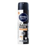 NIVEA MEN Erkek Sprey Deodorant Black&White Invisible Güçlü Etki 150 ml, 72Saat Anti Perspirant Terleme ve Ter Kokusuna Karşı Koruma,Kıyafetlerde Leke Karşıtı