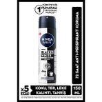 Nivea MEN Erkek Sprey Deodorant Black&White Invisible Original 150ml, 72 Saat Anti-perspirant Ter Koruması