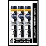 NIVEA MEN Erkek Sprey Deodorant Black&White Invisible Original 48 Saat Anti-perspirant Koruma 200mlx3Adet
