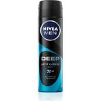 Nıvea Men Erkek Sprey Deodorant Deep Beat 150ML, 72 Saat Anti-Perspirant Koruma - standart