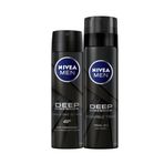 NIVEA Men Erkek Sprey Deodorant Deep Dimension 48 Saat Anti-perspirant Koruma 150ml ve NIVEA Men Deep Dimension Tıraş Jeli 200ml